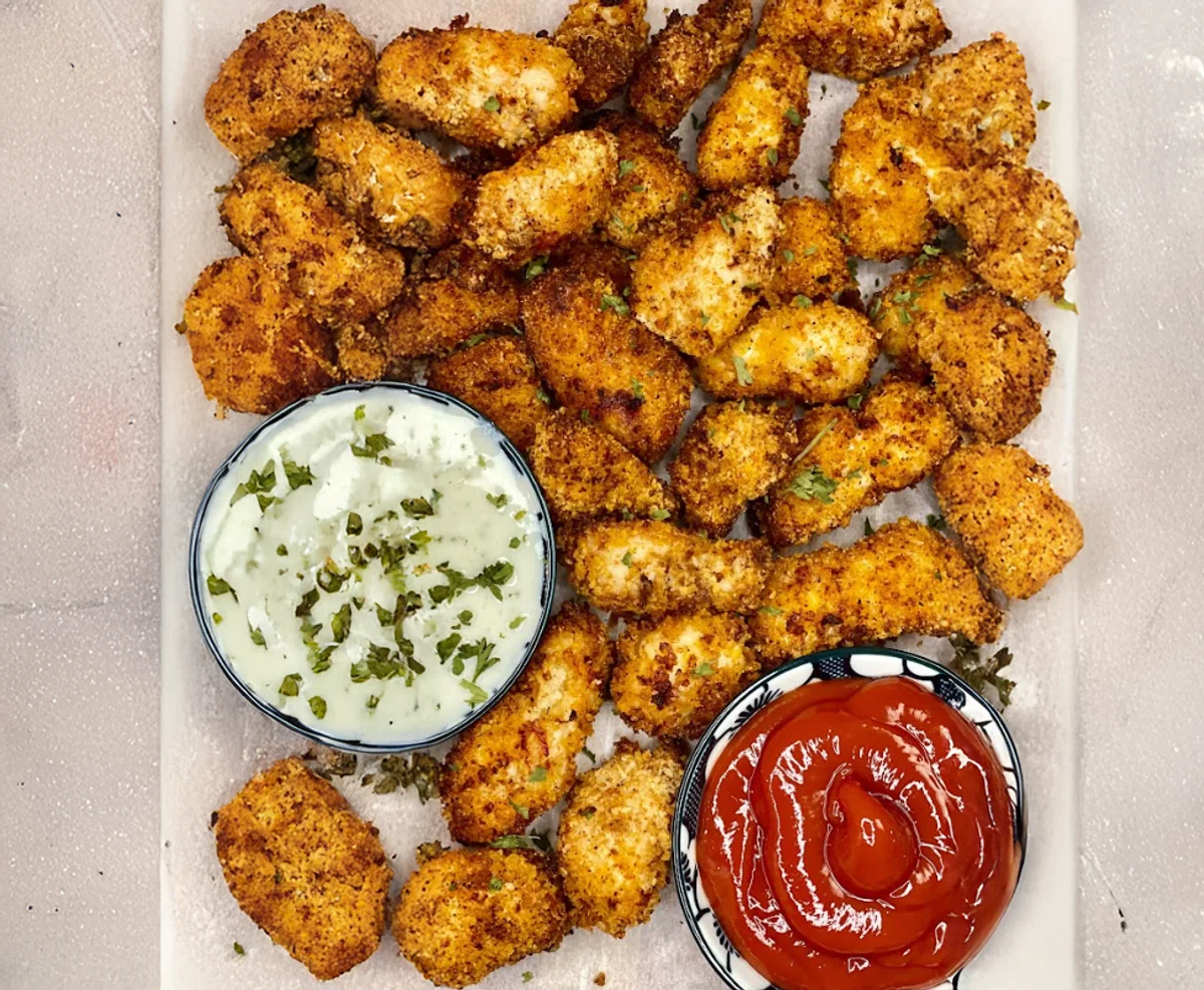 High Protein Air Fried Chicken Nuggets