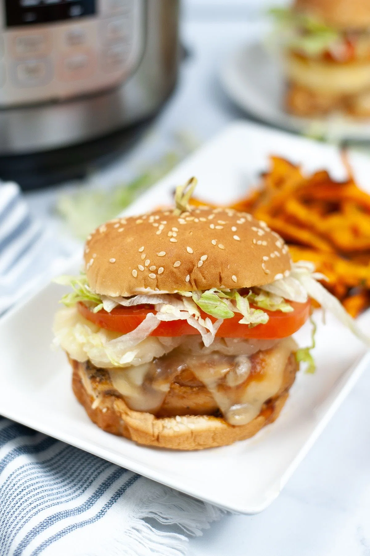 Instant Pot Teriyaki Chicken Sandwich