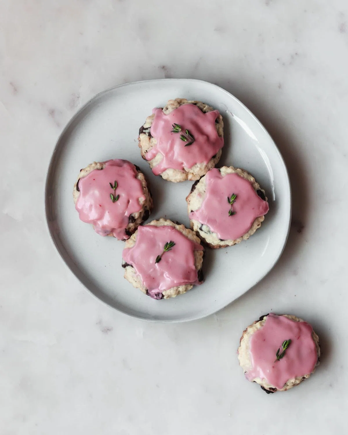 Chocolate Chip Scones + Blood Orange Glaze