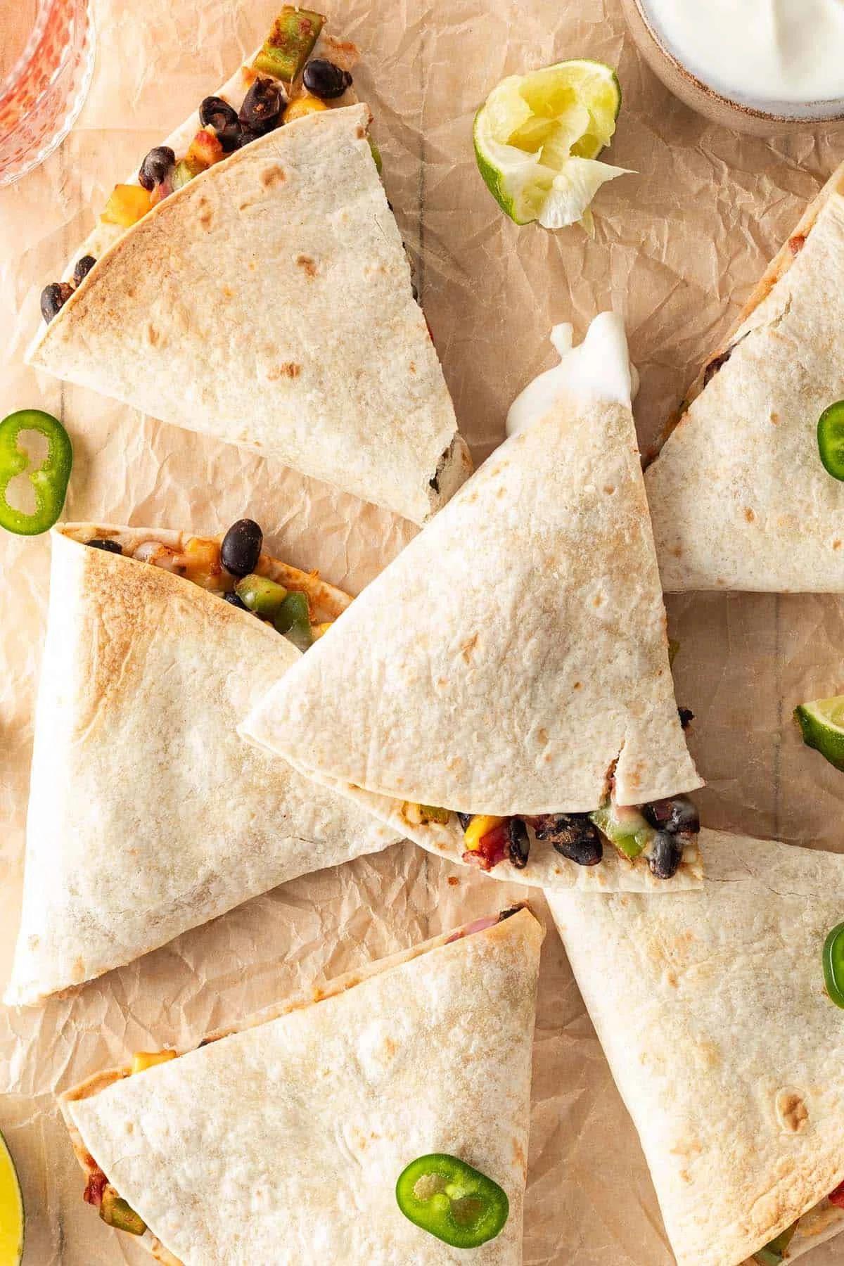 Oven-Baked Veggie Quesadillas