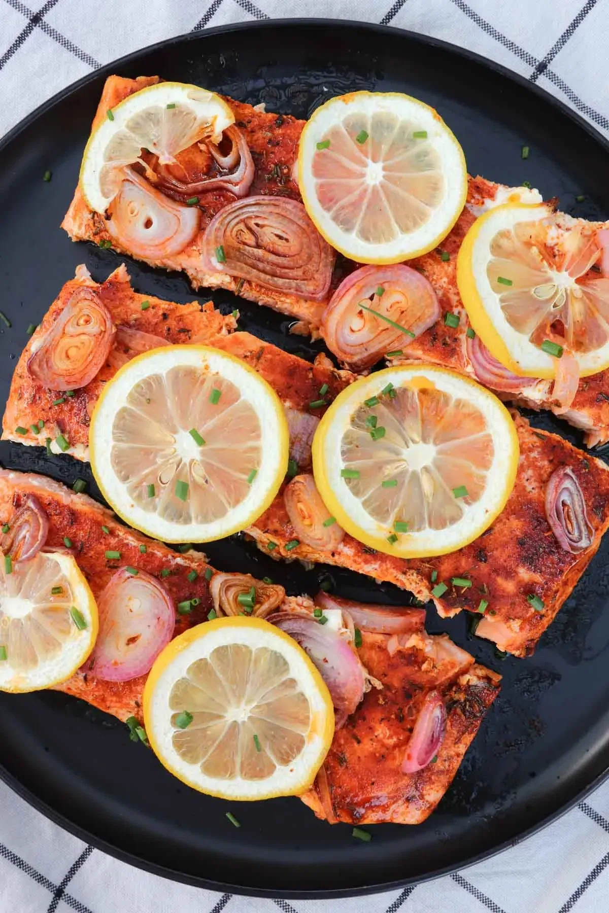 Sweet and Smoky Salmon with Shallots and Lemon