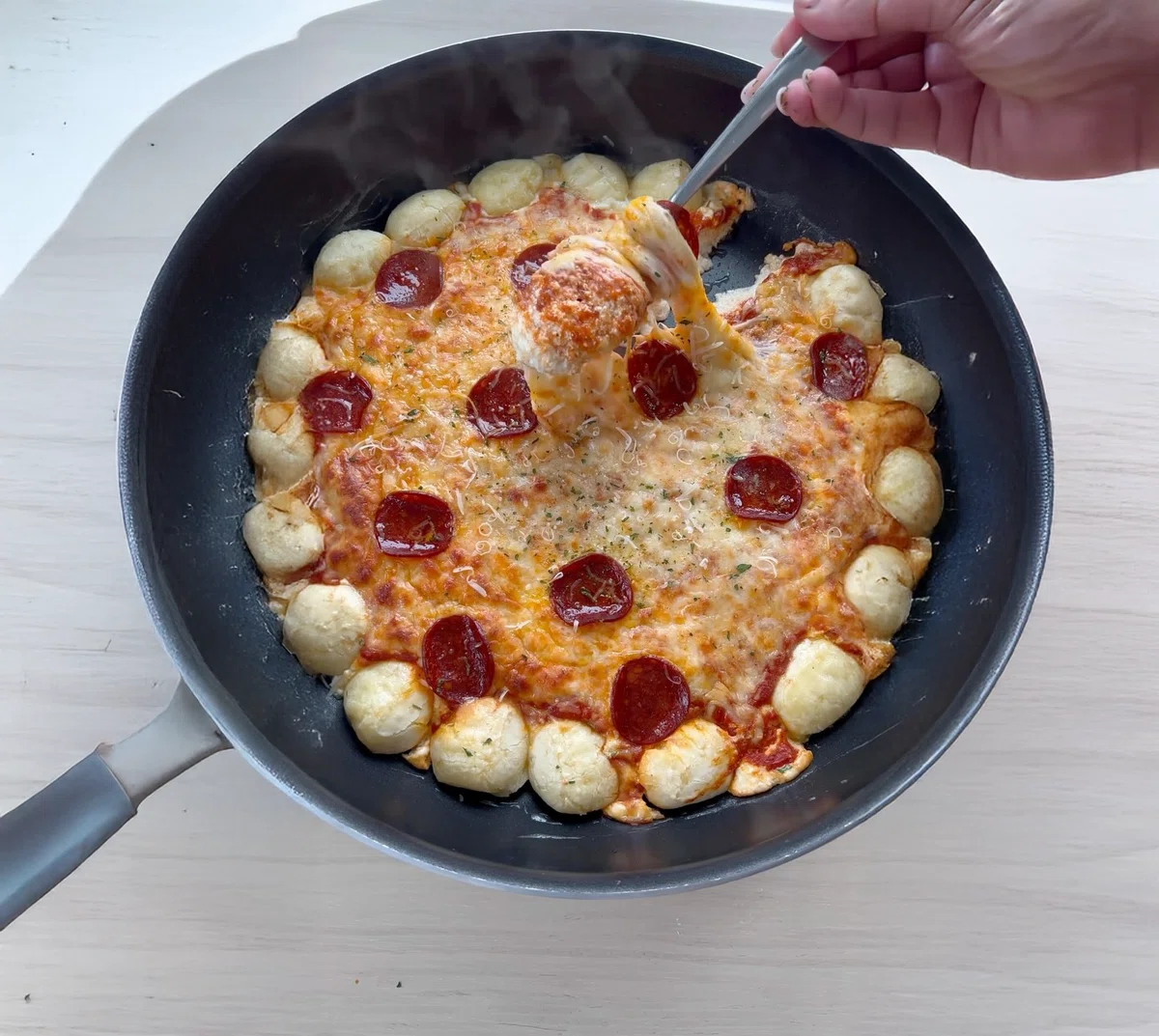 Cheesy Pizza Dip with Garlic Cheese Bread