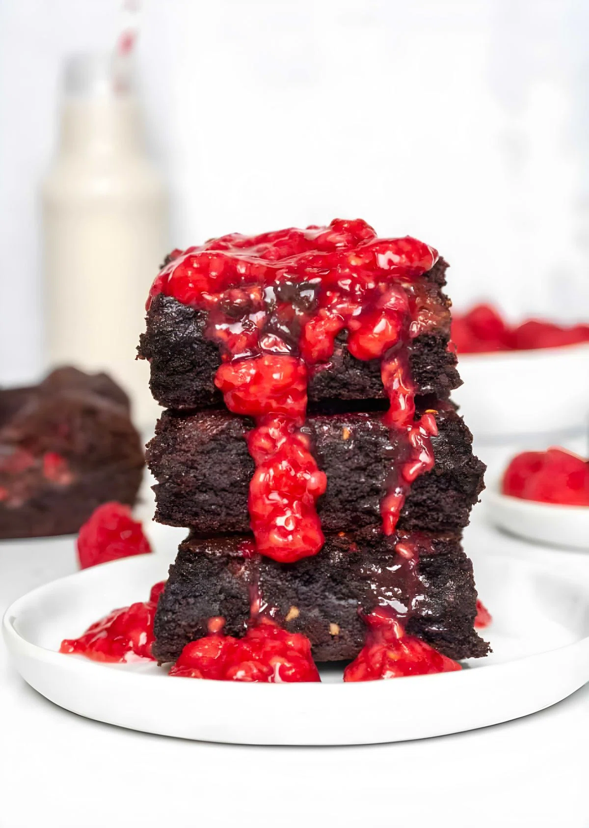 Paleo Raspberry Brownies