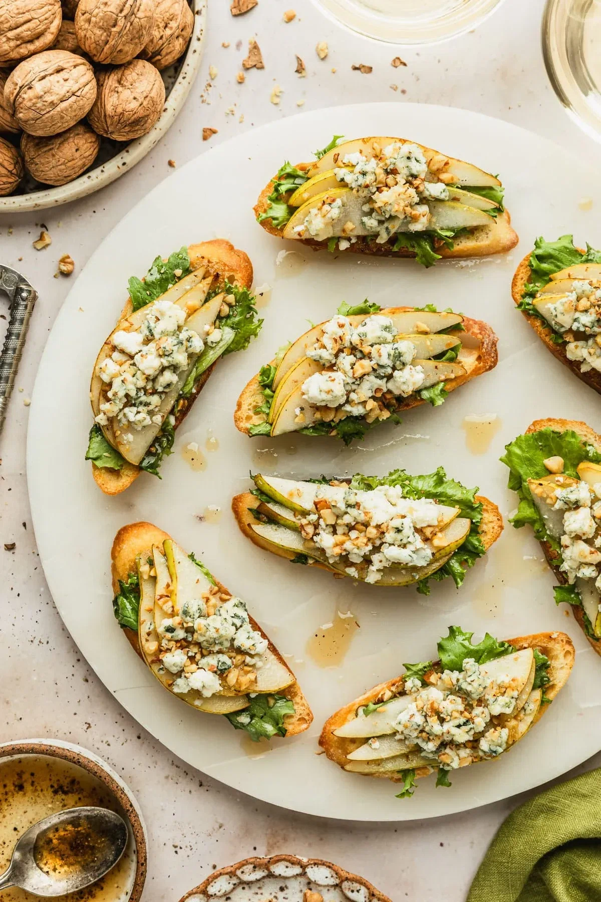 Pear & Blue Cheese Crostini