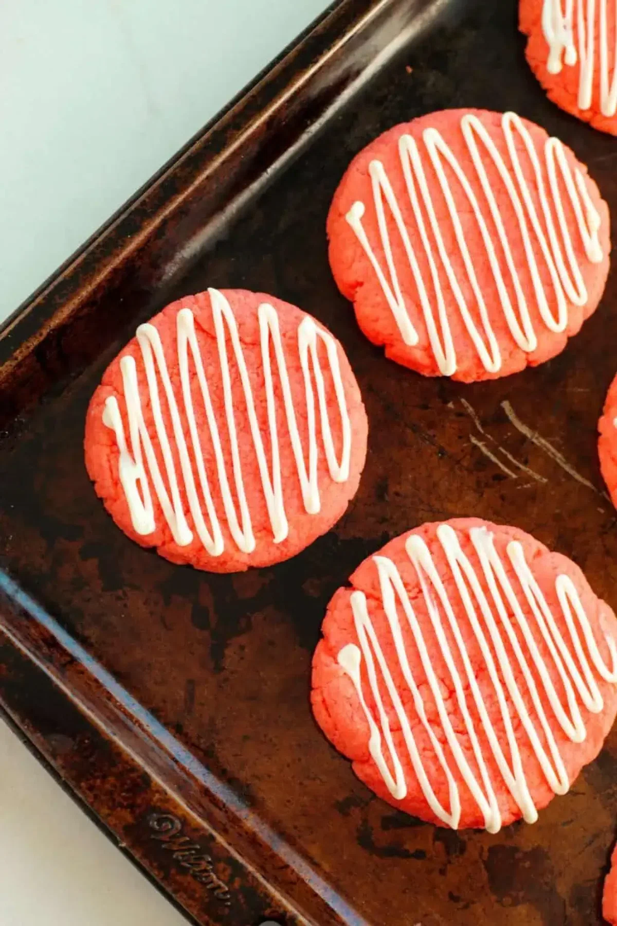 Strawberry Cake Mix Cookies