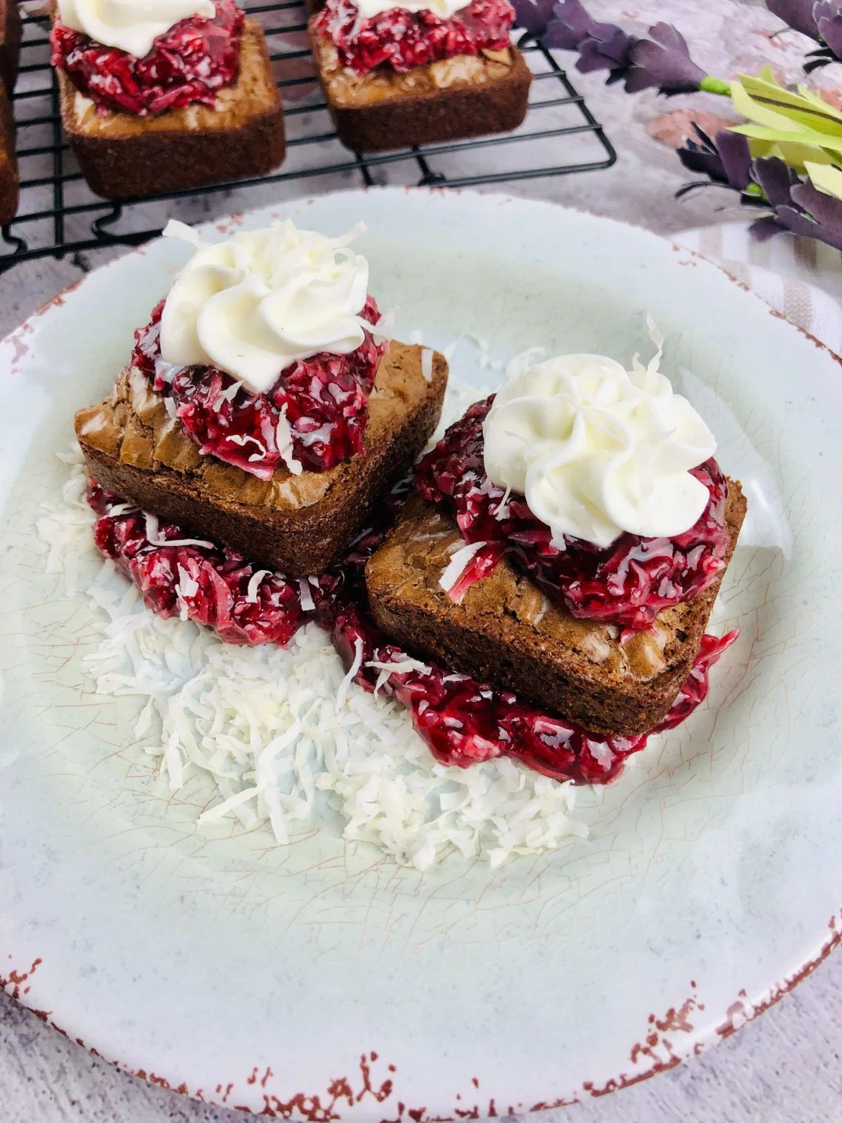 Brownies with Raspberry