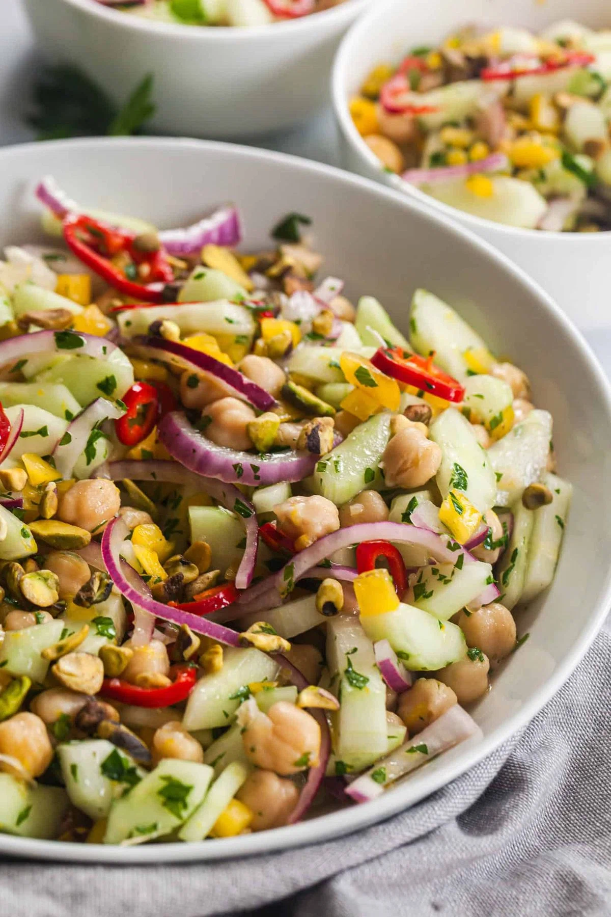 Cucumber and Chickpea Salad