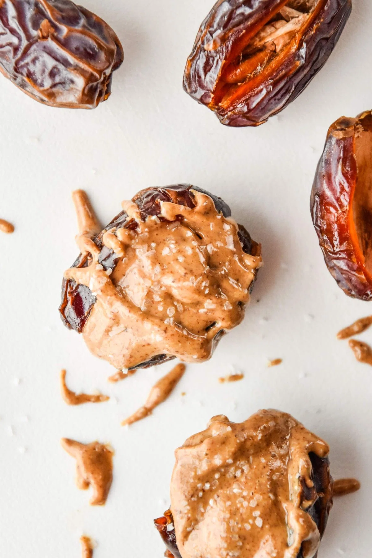Salted Almond Butter Stuffed Dates