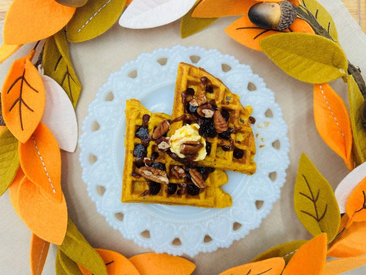 Pumpkin Pecan Waffles
