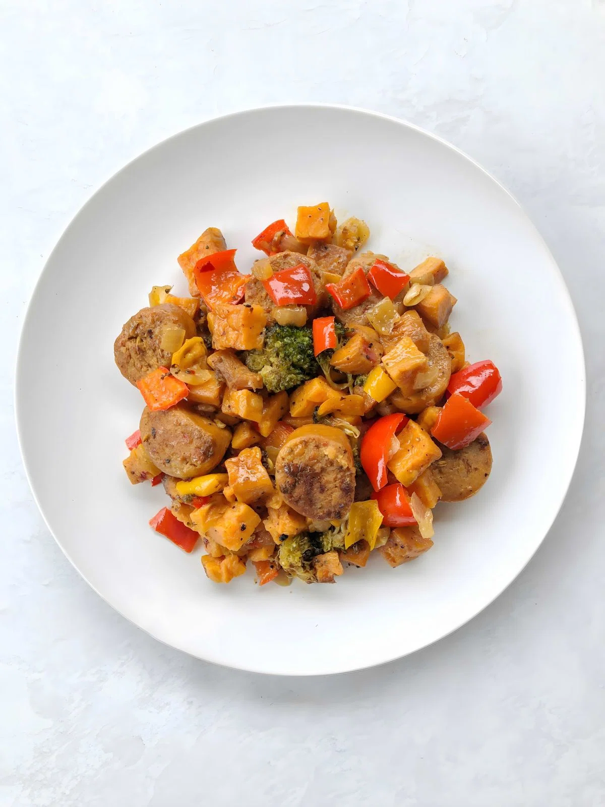 Vegan Sausage and Vegetable Skillet