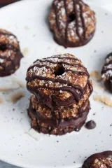 Healthy No-Bake Samoa Cookies