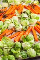Roasted Brussels Sprouts and Carrots