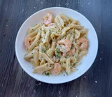 Garlic Cream Pasta with Shrimp