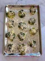 Smashed Brussels Sprouts with Vegan Cheese