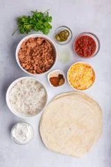Cheesy Bean and Rice Burrito