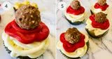 Spaghetti and Meatball Cupcakes