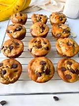 Flourless Banana Chocolate Chip Muffins