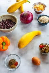 Southwestern Stuffed Summer Squash