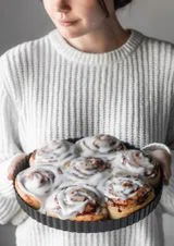 Apple Butter Cinnamon Rolls With Brown Butter Frosting