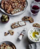 Homemade Fruit And Nut Crisps + Za’Atar Whipped Feta