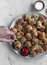 Pigs In A Blanket With Everything Seasoning & Parmesan