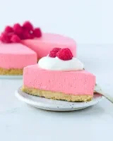 Raspberry Jello Cheesecake (no bake)