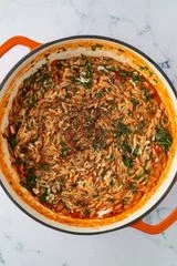 Orzo Risotto With Halloumi