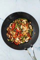 Edamame Stir Fry with Udon Noodles and Peanut Sauce