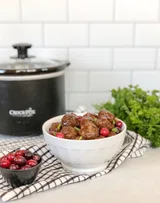 Cranberry BBQ Crockpot Meatballs