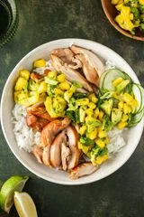 Teriyaki Chicken Bowl With Mango Salsa