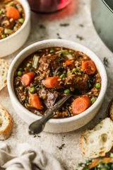 Brisket Beef Stew with Wild Rice & Vegetables