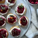 Cranberry Goat Cheese Crostini