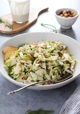 Creamy Shaved Brussels Sprout Salad