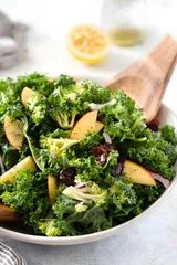 Broccoli Kale Salad with Lemon Poppy Seed Dressing