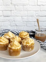 Vegan Cupcakes with Caramel Sauce