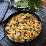 Creamy Shrimp & Spinach Pasta