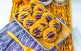 Gingerbread Thumbprint Cookies with Cranberry Sauce