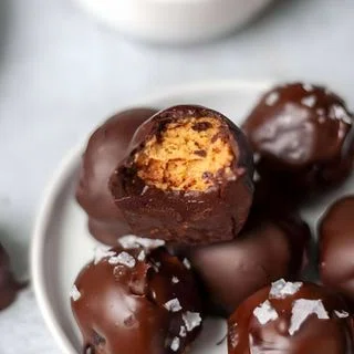 Paleo Chocolate Covered Almond Butter Balls