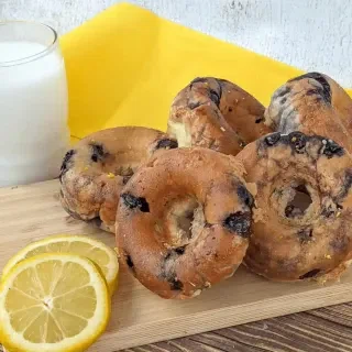 Glazed Blueberry Donuts