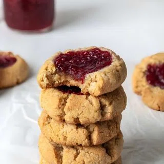 Almond Flour Thumbprint Cookies (Vegan)