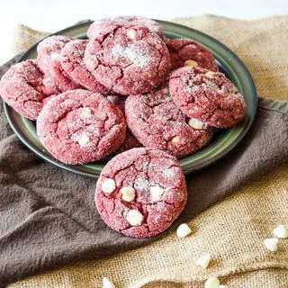 Red Velvet Cake Crinkle Cookies