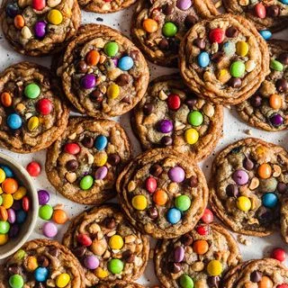 Brown Butter Peanut M&M Cookies