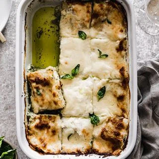 White Lasagna With Pesto & Pancetta