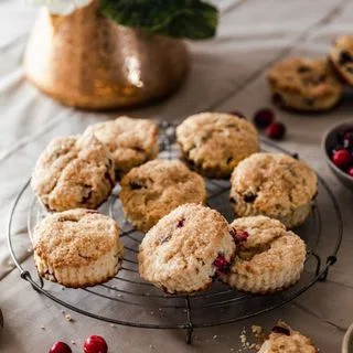 Cranberry Orange Scones With Candied Ginger