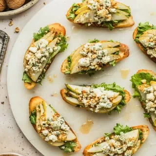 Pear & Blue Cheese Crostini
