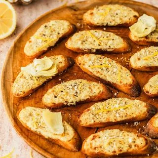 Lemony Artichoke Bruschetta