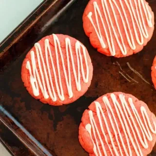Strawberry Cake Mix Cookies