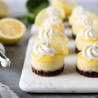 Mini Lemon Cheesecakes with Gingersnap Crust