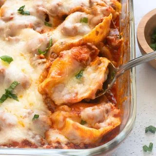 Stuffed Shells with Ground Beef