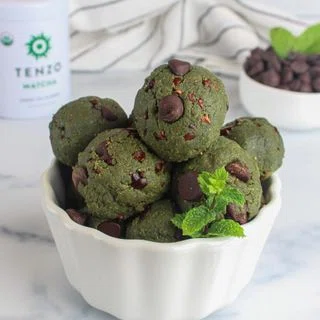 Matcha Mint Chocolate Chip Energy Bites